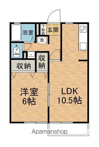 セジュールやまびこ(1LDK/1階)の間取り写真