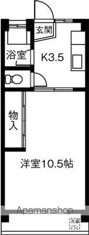 佐枝ビル(1K/3階)の間取り写真