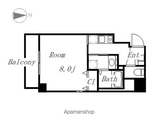 サン・錦本町ビル(1K/12階)の間取り写真