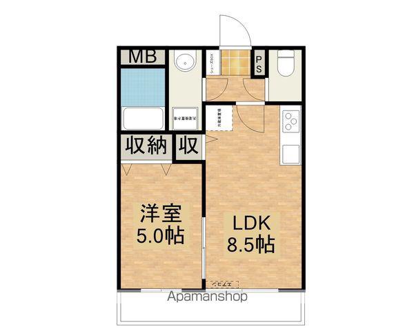 グランドハイツこまちⅢ(1LDK/3階)の間取り写真