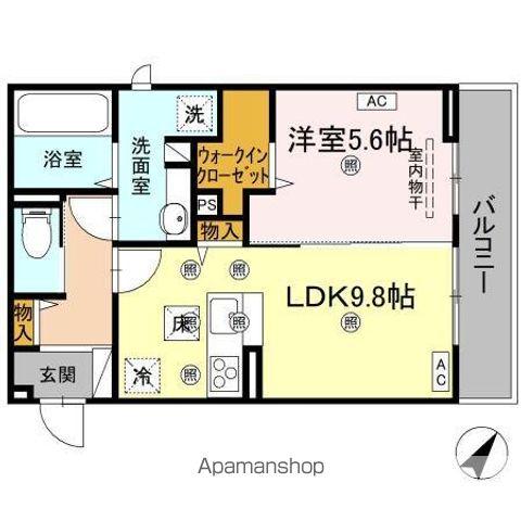 リエートパーク(1LDK/1階)の間取り写真