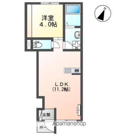 グランツ(1LDK/1階)の間取り写真