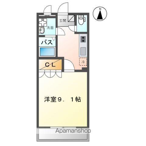 ルミナスハイム壱番館(1K/1階)の間取り写真