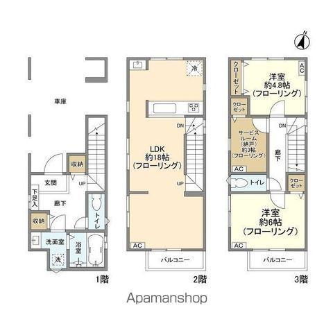 南武線 平間駅 徒歩14分 3階建 築4年(2SLDK)の間取り写真