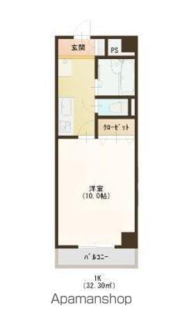 エルスタンザ河原町(1K/1階)の間取り写真