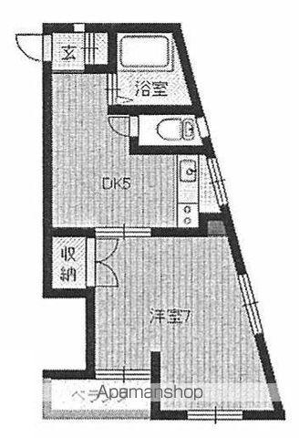 APEX松山(1DK/2階)の間取り写真