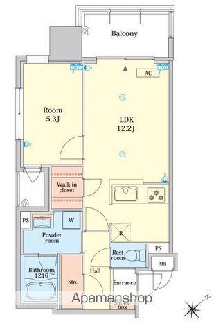 RJRプレシア大橋駅前(1LDK/5階)の間取り写真