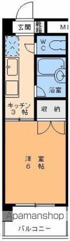 サンシャイン緑町Ⅱ(1K/8階)の間取り写真