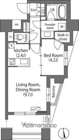 エミリブ練馬(1LDK/13階)の間取り写真