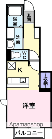 パインズデフィ(1LDK/2階)の間取り写真