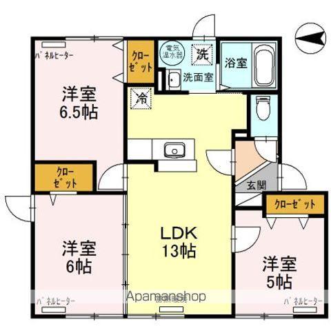 グランドールK(3LDK/2階)の間取り写真