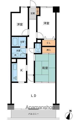 TQレジデンス柏(2SLDK/7階)の間取り写真
