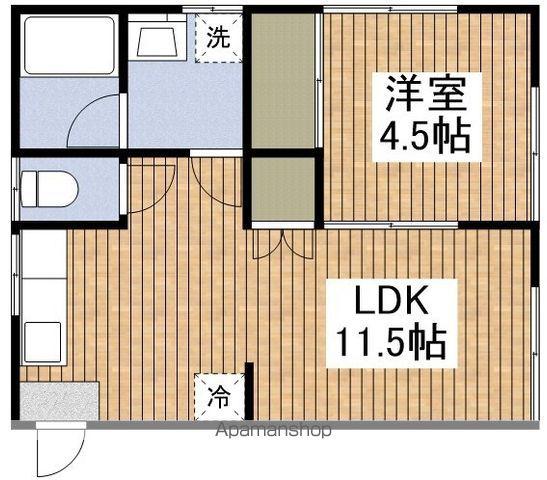 ル・シエル(1LDK/1階)の間取り写真