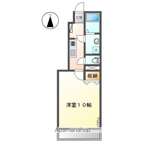 スターリバー(1K/1階)の間取り写真