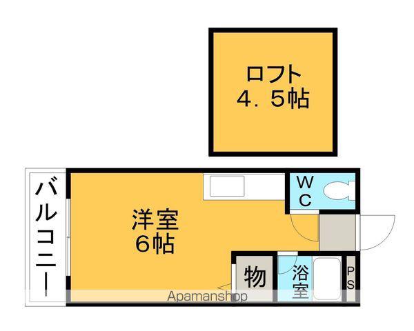 ハッピーハイツ大保C棟(ワンルーム/1階)の間取り写真