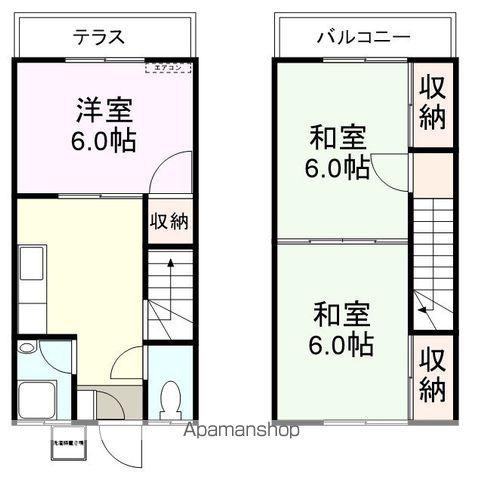 内田ハイツ(3DK/1階)の間取り写真