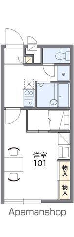 レオパレスメルベーユ 昭和Ⅱ(1K/2階)の間取り写真