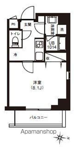 レピュア両国レジデンス(1K/2階)の間取り写真