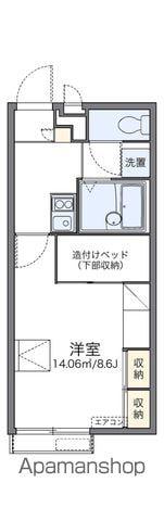 レオパレスマリオ 3(1K/2階)の間取り写真