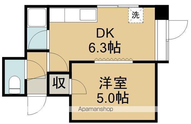 アルファヒルズⅡ(1DK/2階)の間取り写真