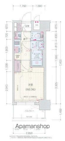 プレサンス千種駅前レガート(1K/8階)の間取り写真