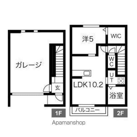 アクアＢ棟(1LDK)の間取り写真