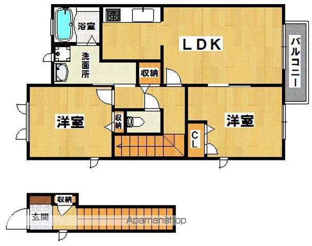 ESPOIR(2LDK/2階)の間取り写真