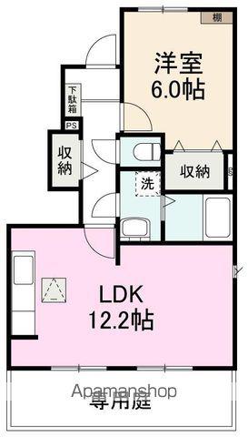 アクア勅使Ⅰ(1LDK/1階)の間取り写真