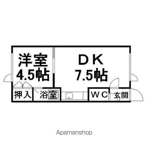 第21日研ハイツ(1DK/1階)の間取り写真