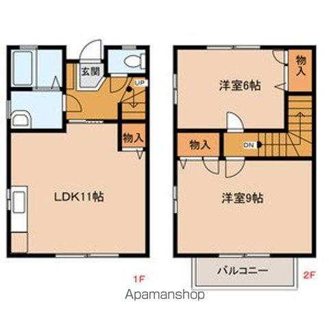 グランシャリオ古賀(2LDK/1階)の間取り写真