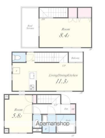 MI PATIO A棟(2LDK/1階)の間取り写真