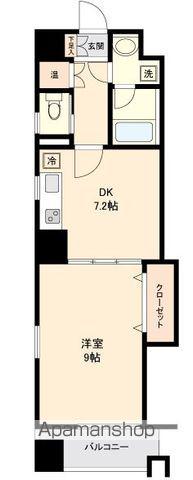 ヴィアーレ北目町(1DK/13階)の間取り写真