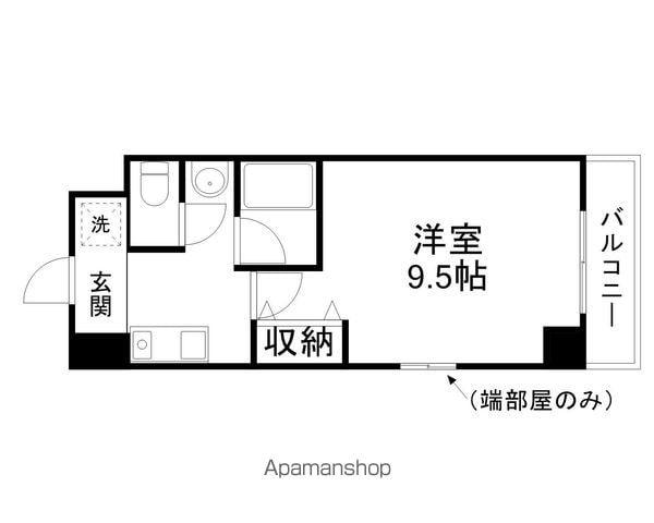 UNIVERSⅡ(1K/6階)の間取り写真