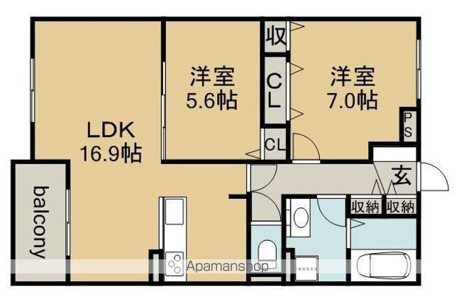 メゾンフィリア(2LDK/1階)の間取り写真