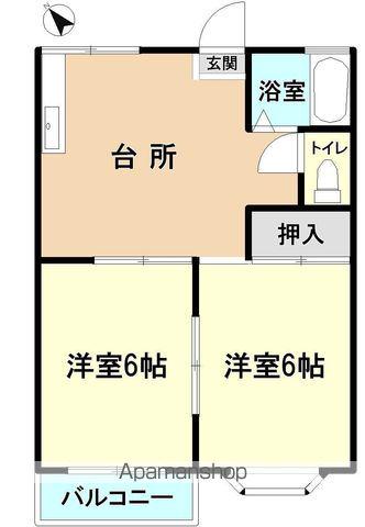 グランエクレール(2DK/1階)の間取り写真