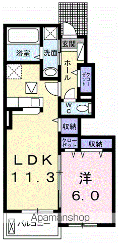 メゾン・ド・クレモンティーヌⅡ(1LDK/1階)の間取り写真