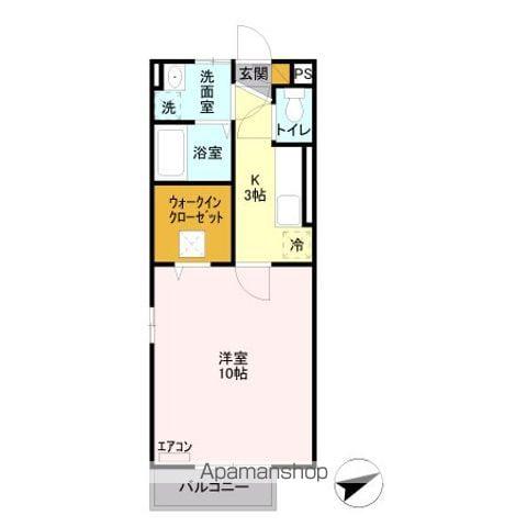 SUNSHINEBELL(1K/1階)の間取り写真