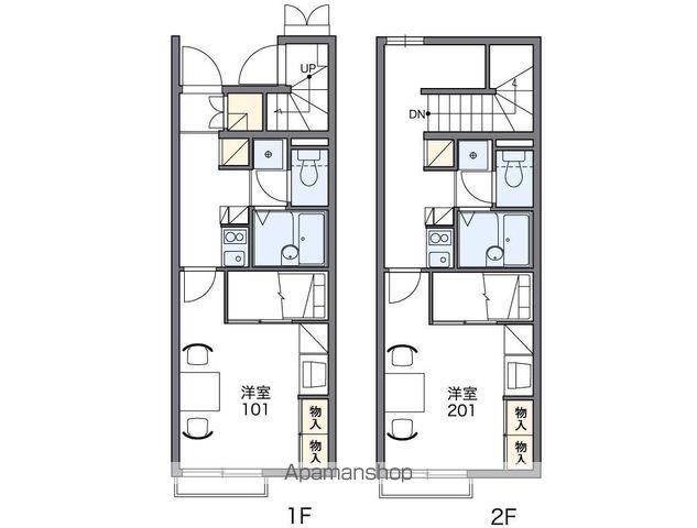 レオパレスライトスペースⅠ(1K/1階)の間取り写真