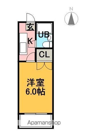 アーバン青山(1K/1階)の間取り写真