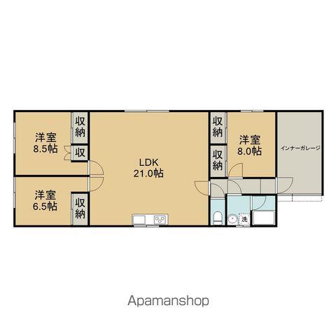 青い森鉄道 三沢駅(青森) 徒歩38分 1階建 築30年(3LDK)の間取り写真