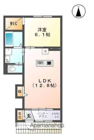 サニープレイス菅井(1LDK/1階)の間取り写真
