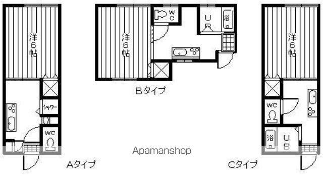 ヴィラ愛夢(1K/1階)の間取り写真