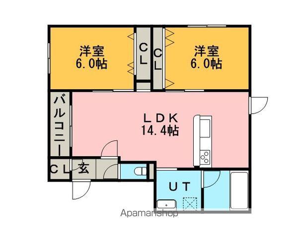 ネオストリームⅡ(2LDK/2階)の間取り写真