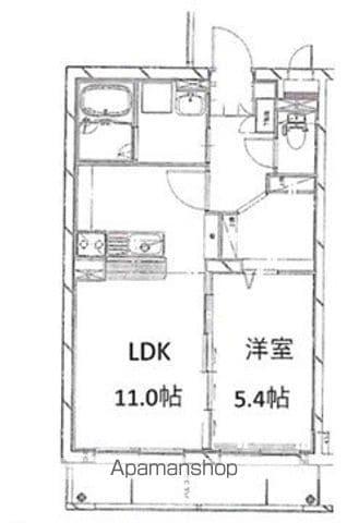 MAISON CATELLE(1LDK/3階)の間取り写真