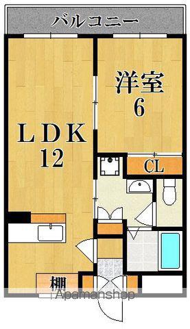 ファミール西大寺(1LDK/2階)の間取り写真