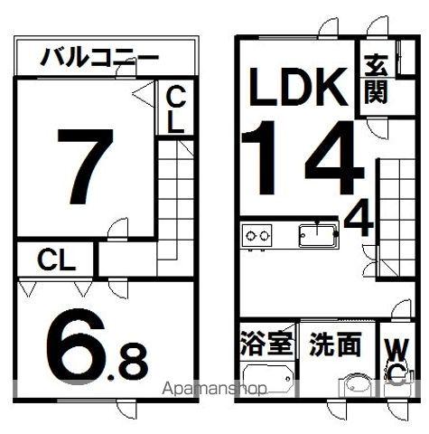 KM-Ⅵ(2LDK/2階)の間取り写真