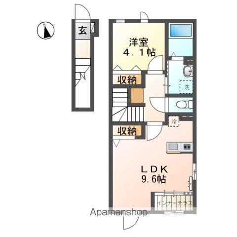 グレイス(1LDK/2階)の間取り写真