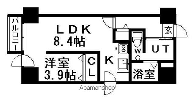 LEE東札幌A(1LDK/5階)の間取り写真