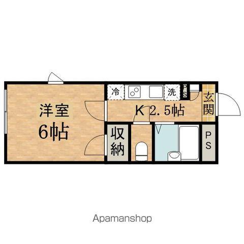 ジオフラット南平(1K/1階)の間取り写真