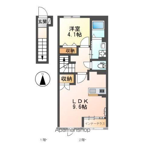 セレーナ広美(1LDK/2階)の間取り写真